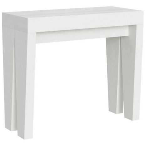 Console extensible 90x40/300 cm Spimbo Frêne Blanc