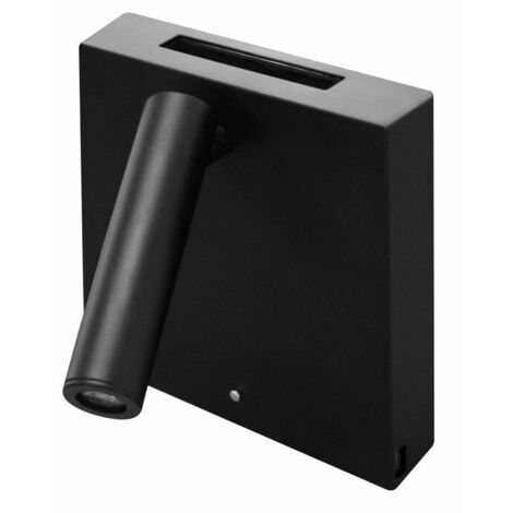 Applique De Lit Led 4W Avec Chargement Par Induction Usb Et Lumière Tactile Noire (1/4)