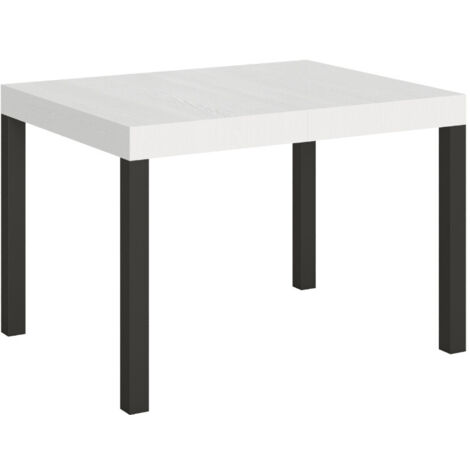 Table Extensible 80X120/204 Cm Everyday Frêne Blanc Structure Anthracite (1/5)