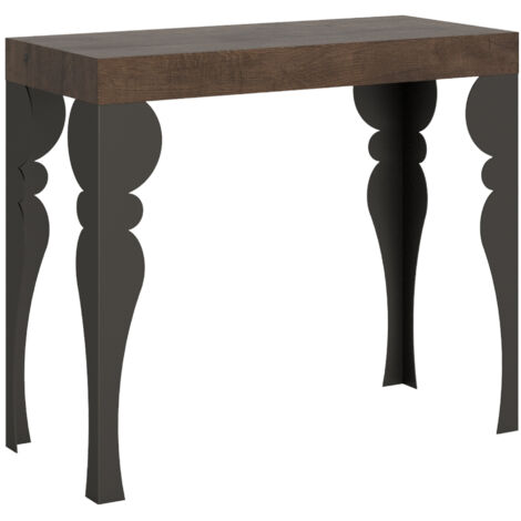 Console extensible 90x40/300 cm Paxon Noyer Structure Anthracite (1/5)