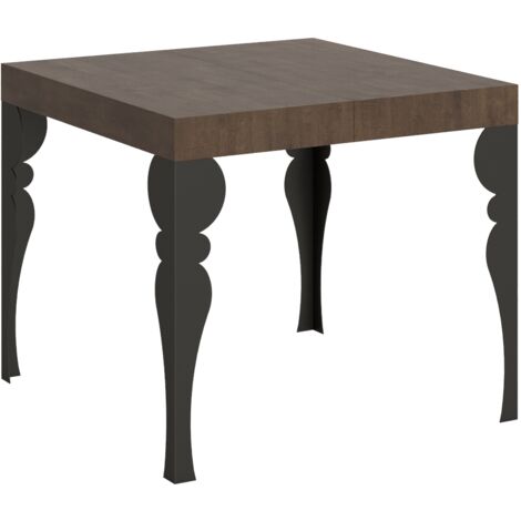Table extensible 90x90/246 cm Paxon Noyer Structure Anthracite (1/4)