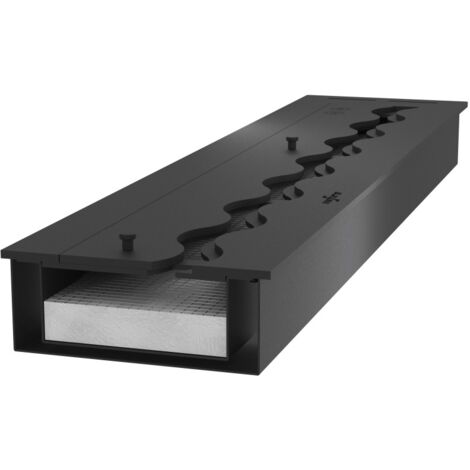 Brûleur insert bioéthanol 120cm en acier inoxydable noir 5 lt
