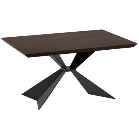 Table Fixe - Stark - Chêne thermochauffé - Métal - 90cm x 160cm H. 76cm (1/3)
