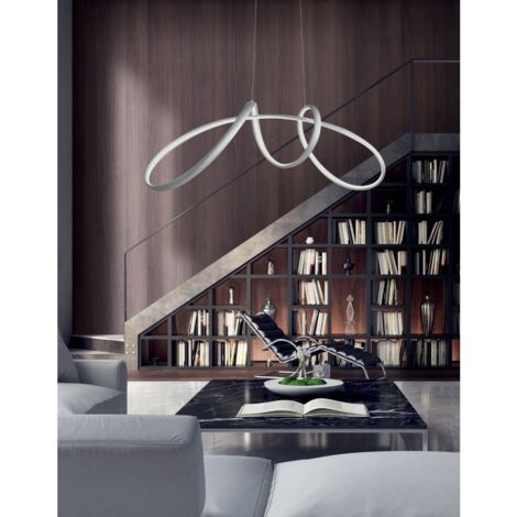 Lustre Suspension Led Lumen Par Ondaluce 60W 6000Lm 110Cm Dimmable 4000K (1/2)