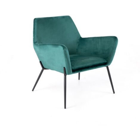 Gin Fauteuil en velours vert (1/5)