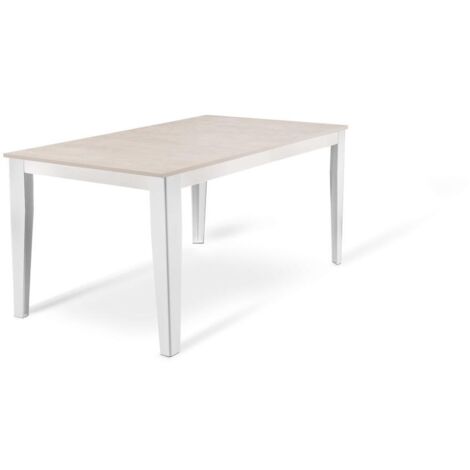 Big Table extensible (130/290 x 80 cm) en Mélamine Blanc (1/5)