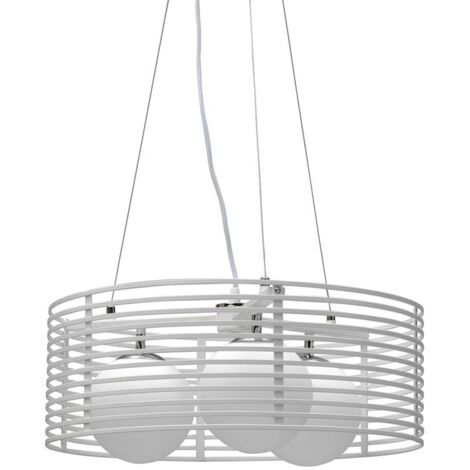 Gabbia Suspension En Métal Blanc (1/3)
