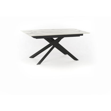 Xavier Table Extensible (170/270 x 90 cm) en HPL sur MDF Noir (1/4)