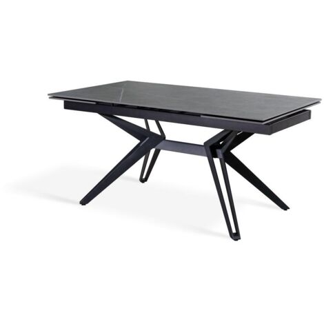 Match 3 Table extensible (160/240 x 90 cm) en Céramique Noire (1/5)