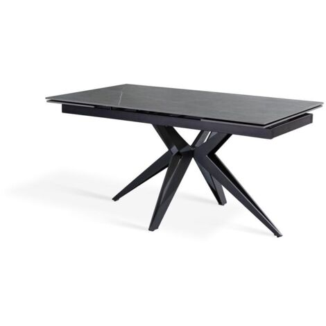 Match 2 Table extensible (160/240 x 90 cm) en Céramique Noire (1/5)