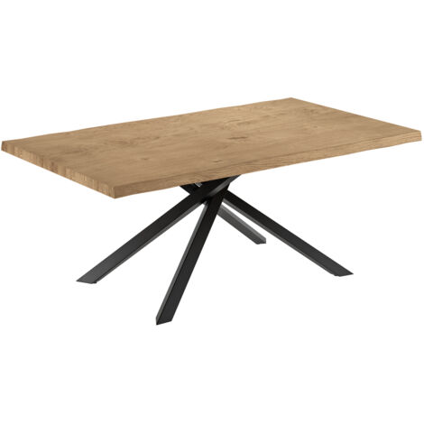 Spike Table Extensible (200/300 x 100 cm) en Placage Chêne Noir (1/3)