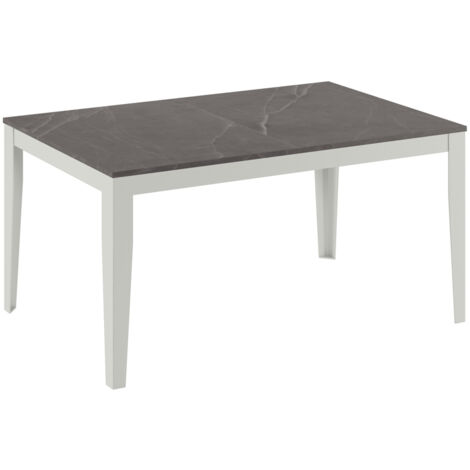 Big Table extensible (130/290 x 80 cm) en Mélamine Blanc (1/3)