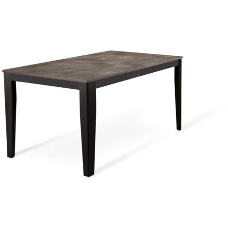 Big Table Extensible (130/290X80 Cm) En Mélamine Noir (1/5)