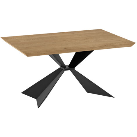 Table Fixe - Stark - Chêne naturel - Métal - 90cm x 160cm H. 76cm (1/4)