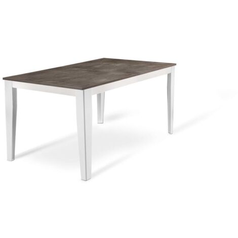 Big Table extensible (130/290 x 80 cm) en Mélamine Blanc (1/5)