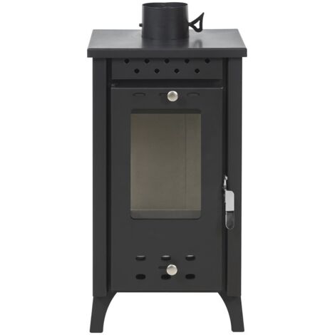 Iperbriko – Poêle à bois Matilde 8,5 kW – Efficacité 77,9 % – Dimensions L33xP38,5xH74 cm – Structure acier – Volume chauffable 200 m³ (1/4)