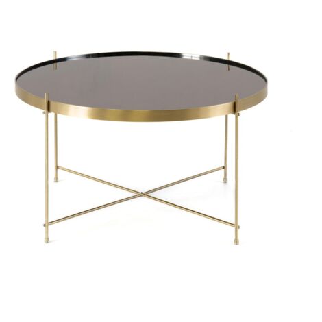 Marissa Table basse (70 x 70 x 40h) en verre trempé laiton (1/5)