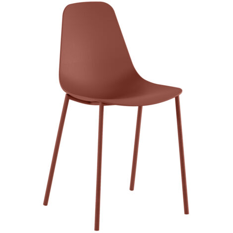 Frida Chaise En Polypropylène Rouille 4 Pcs (1/5)