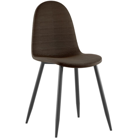 Chaise en rotin Simil Marron 4 pcs (1/5)
