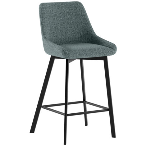 Fox Tabouret En Tissu Noir Lot De 2 Pcs (1/5)