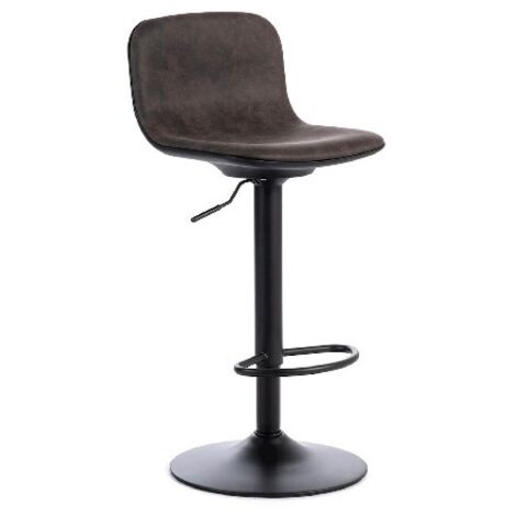 Teo Tabouret En Microfibre Gris Foncé Lot De 2 Pcs (1/4)