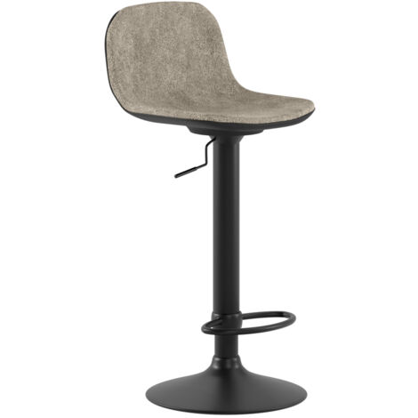 Teo Tabouret en microfibre noire Lot de 2 pcs (1/5)