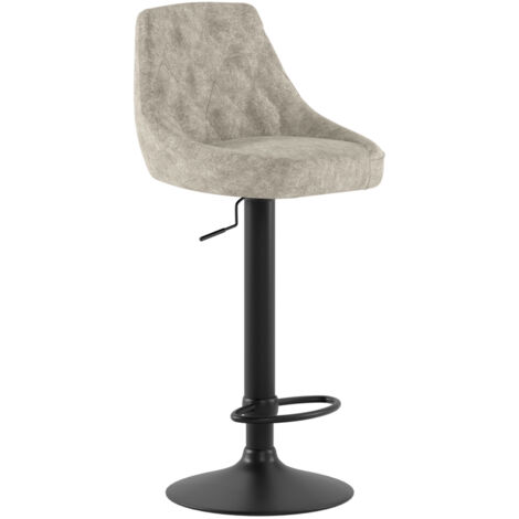 Max Tabouret en microfibre effet velours noir Lot de 2 pcs (1/5)