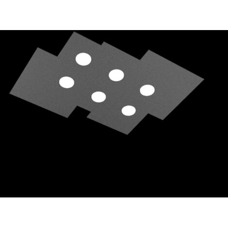 Plafonnier rectangulaire Toplight 6 lumières Plate avec culot GX53, structure anthracite, design moderne 77x59x3cm (1/5)