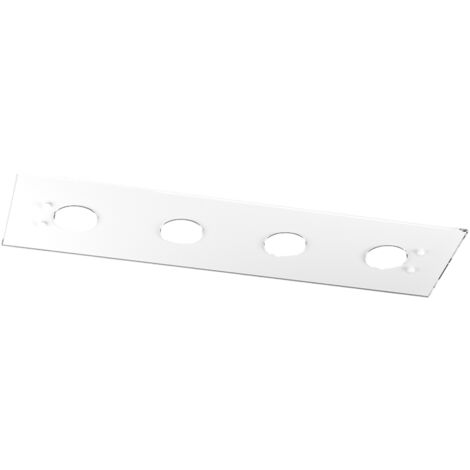 Plafonnier rectangulaire Toplight Path 4 lumières avec culot GX53, structure blanche, design moderne 80x20x3cm (1/4)