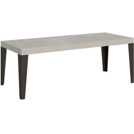 Table extensible 90/246x90 cm Flame Premium pieds cachemire anthracite (1/4)