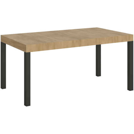 Table Extensible 130/390X90 Cm Everyday Premium Chêne Naturel Avec Pieds Anthracite (1/5)