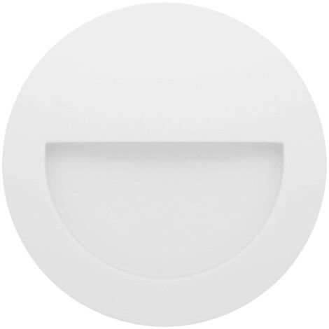 Beneito & Faure - Mis R Wall 3W LED Spot encastrable pour marches - Applique murale ronde IP65 Interrupteur 2700K/3200K/4000K - Blanc