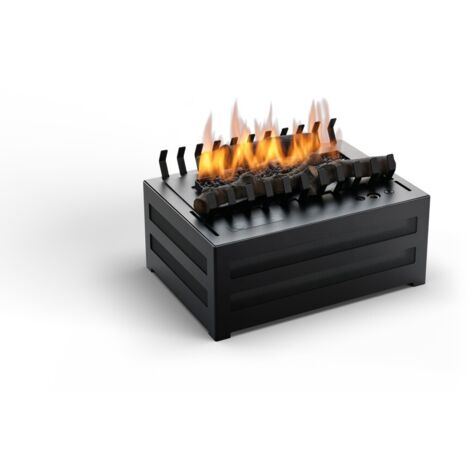 Planika - Brûleur bioéthanol sans conduit Senso Basket BEV, télécommande, flamme réelle, acier (1/5)