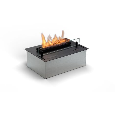 Planika - Brûleur bioéthanol sans conduit Senso Burner BEV, télécommande, flamme réelle, acier (1/5)