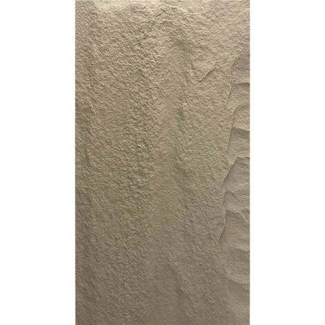Ensemble de 10 panneaux décoratifs effet pierre 3D, revêtement mural PU 7,2 m², 120x60x3 cm, gris ciment