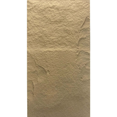 Ensemble de 10 panneaux décoratifs effet pierre 3D, revêtement mural PU 7,2 m² (120x60x3 cm), Tufo