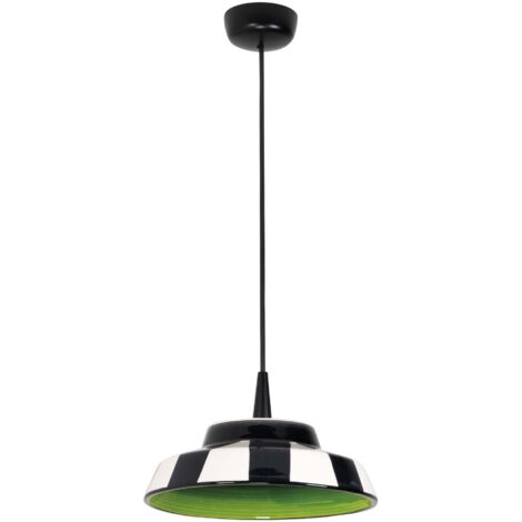 Circus Lampe À Suspension Led Design En Céramique Verte, Diamètre 24 Cm, Hauteur 300 Cm, Éclairage Cri 90, Source Led 8W, Lumière Chaude 3000K (1/5)