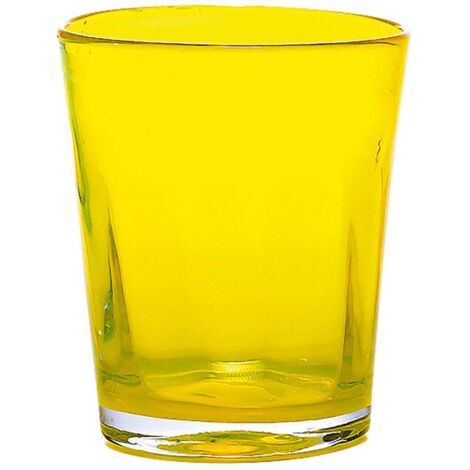 Zafferano Lot de 6 Verres Bei Tumbler en Verre Coloré Jaune, Fabrication Artisanale à la Main, Design Élégant pour la Table Quotidienne (1/3)