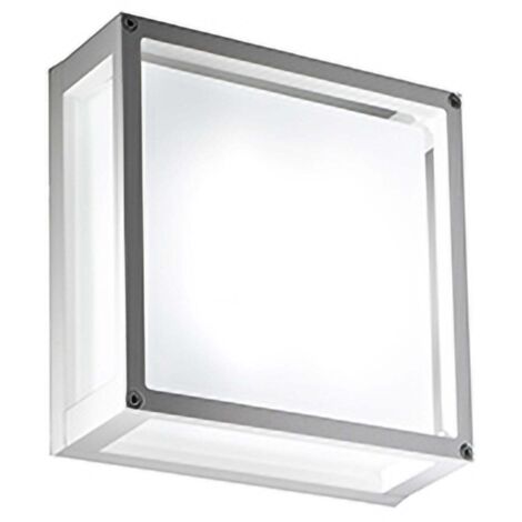 Home Applique et Plafonnier LED 20W 3000K 2926lm IP54 Structure en Aluminium Verni Blanc Mat Design Carré 25x25x9.5 cm (1/3)