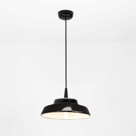 Circus Black Suspension Led, Design Moderne Avec Diffuseur En Céramique Artisanale Diamètre 24 Cm, Lumière Chaude 2700K, Finition Blanche (1/3)