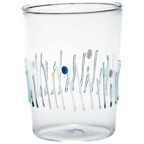 Zafferano Set di 4 Tumblers 4 Saisons in Verre Borosilicaté, Fait à la Main, Résistant aux Chocs Thermiques, Design Coloré pour Table et Maison (1/2)