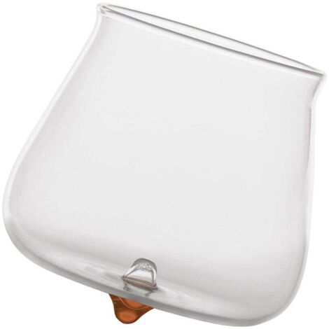 Pirolo Set de 6 Verres Junior Ambre en Verre Borosilicate - Design Toupie Rotative, Résistants au Choc Thermique, Idéaux pour Boissons Élégantes (1/5)