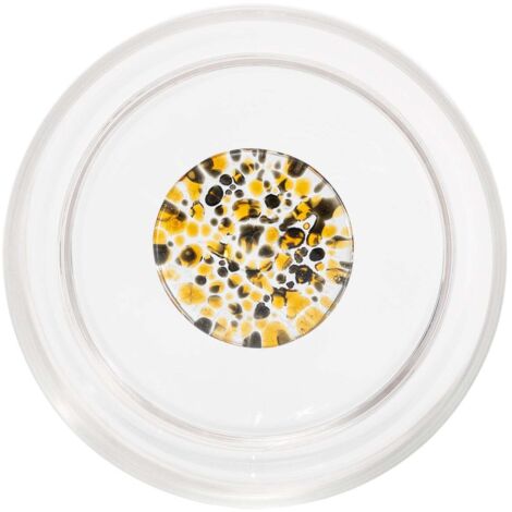 Teca Terrazzo Lot de 6 Verres Tumbler en Verre Borosilicaté à Double Paroi avec Décorations Artisanales Couleur Noir et Ambre Design Empilable (1/5)