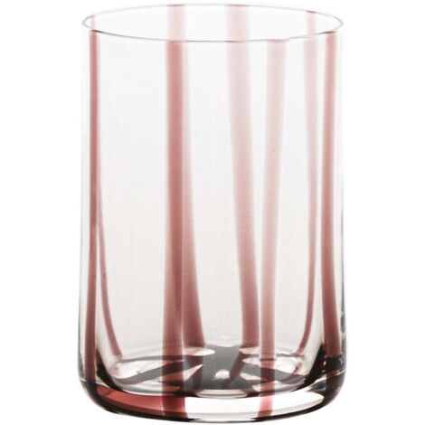 Zafferano Lot de 6 Verres Gobelets Tirache Couleur Améthyste en Verre Coloré dans la Masse Soufflé à la Bouche Design Artisanal Vénitien Élégant (1/2)