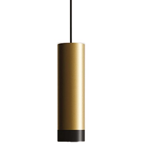 Tubotto Lampe À Suspension Led Design En Aluminium Anodisé Or Et Noir 8W 2700K 625 Lumens Diamètre 4,5 Cm Hauteur Totale 310 Cm Ip40 (1/3)