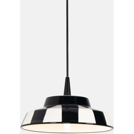 Circus Suspension Led Design En Céramique Blanc Et Noir Diamètre 24 Cm, Source Lumineuse Led Triac 2700K 8W, Idéal Pour L'Intérieur (1/5)