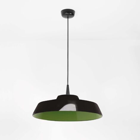 Circus Black Suspension Led, Design Artisanal En Céramique Verte, Diamètre 35 Cm, Hauteur Réglable Jusqu'À 300 Cm, 8W, 3000K (1/2)