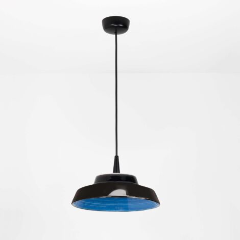 Circus Black Suspension Led Bleue, Design En Céramique Fait Main En Italie, Diamètre 24 Cm, 8W 3000K, Dimmable Triac, Ip40, 230V (1/3)