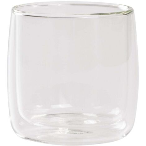 No Bilia Lot de 4 Verres Tumbler en Verre Borosilicate à Double Paroi Transparente - Design Moderne et Élégant pour Boissons Chaudes et Froides NB-4X (1/2)