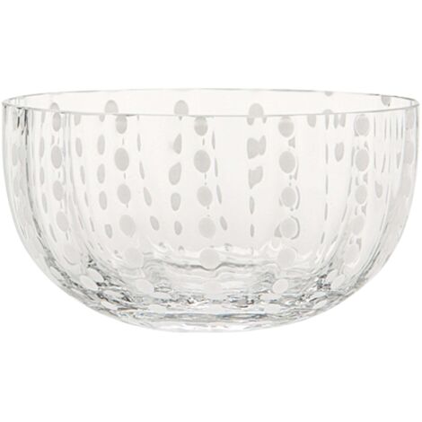 Zafferano Grand Bol Perle en Verre Transparent Artisanal, Design Élégant pour la Table, Réalisation Manuelle en Pâte de Verre de Qualité supérieure (1/3)